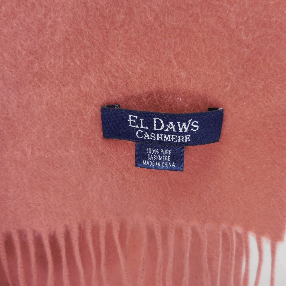 El Daws 100% Cashmere‎ Scarf Pink 14"x64" Soft Warm Fun